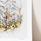 "Whiteout" Flower Print