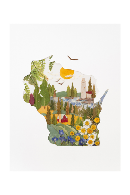 "Wisconsin" Flower Print
