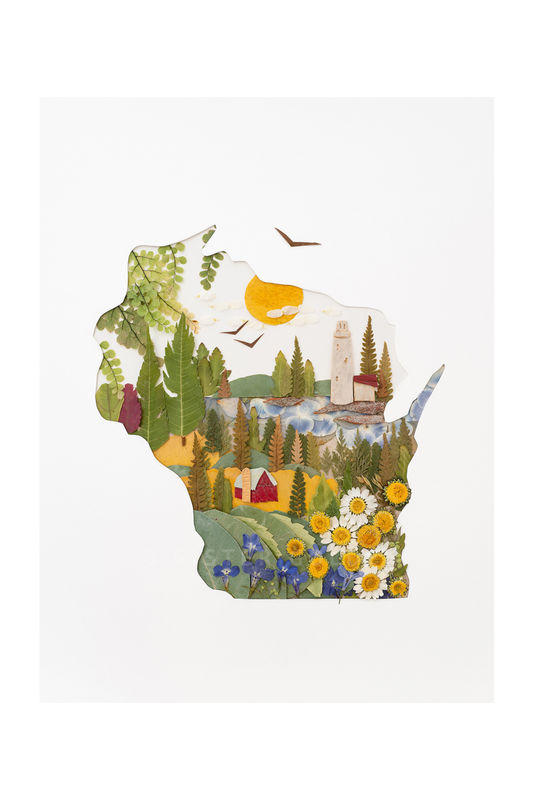 "Wisconsin" Flower Print