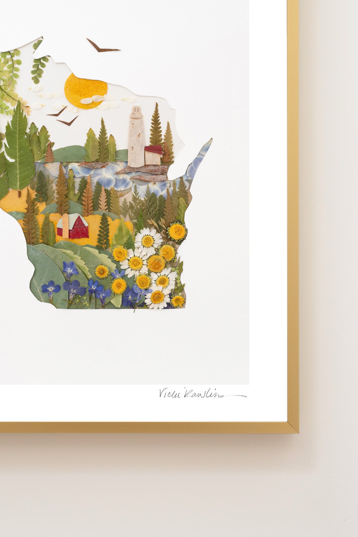 "Wisconsin" Flower Print