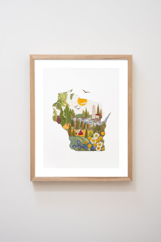 "Wisconsin" Flower Print