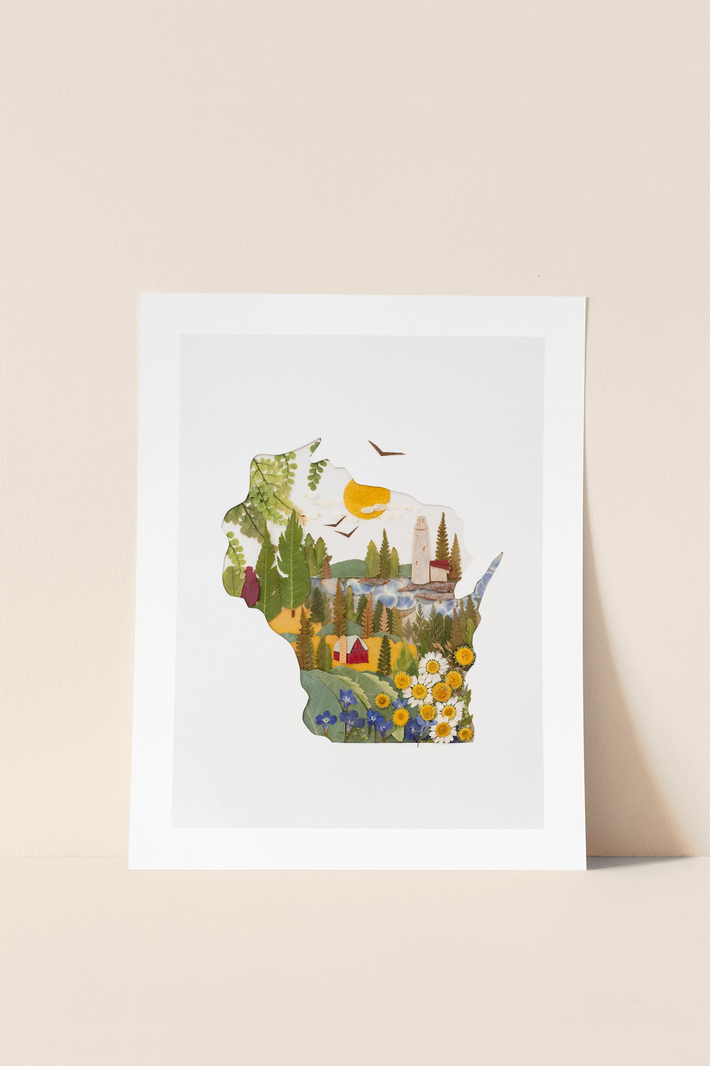 "Wisconsin" Flower Print