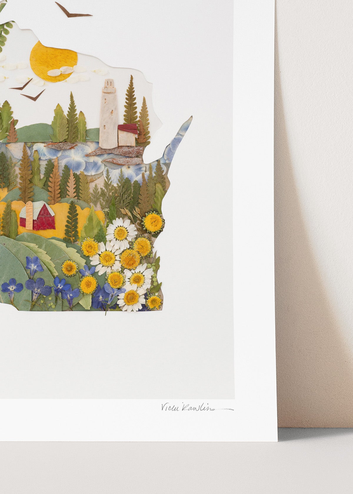 "Wisconsin" Flower Print