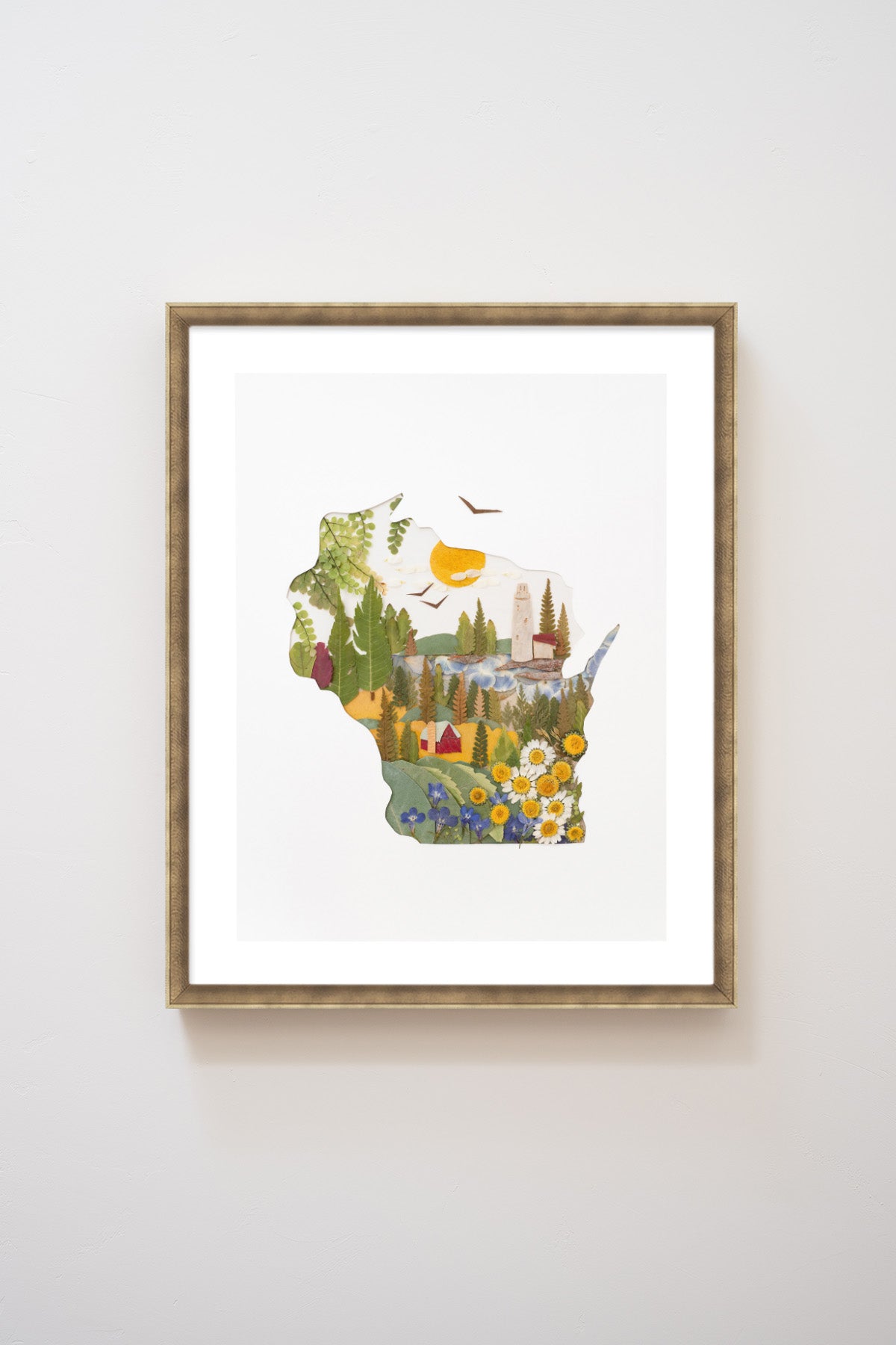 "Wisconsin" Flower Print