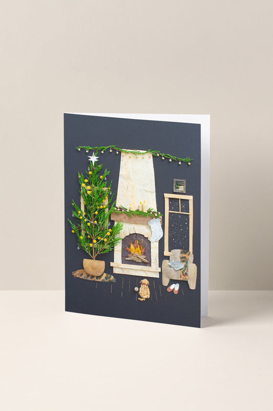 "Fireside Friends" Greeting Card