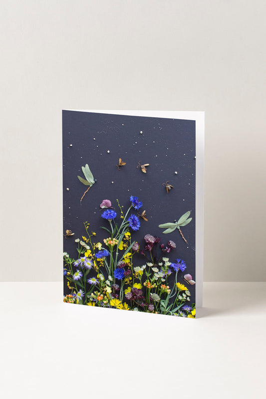 "Among the Flowers" Greeting Card
