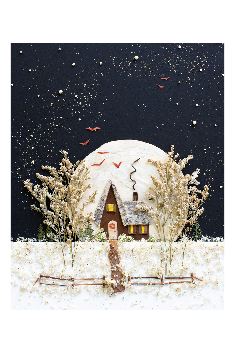 "December Moon" Flower Print