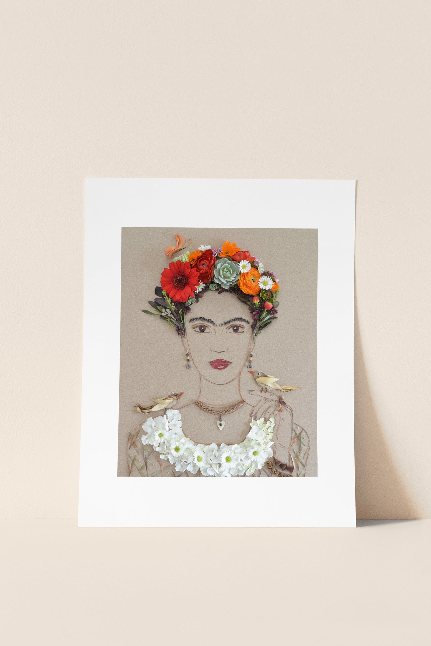 "Feathered Friends Frida" Flower Print