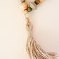 Tassel Wood Bead Strand