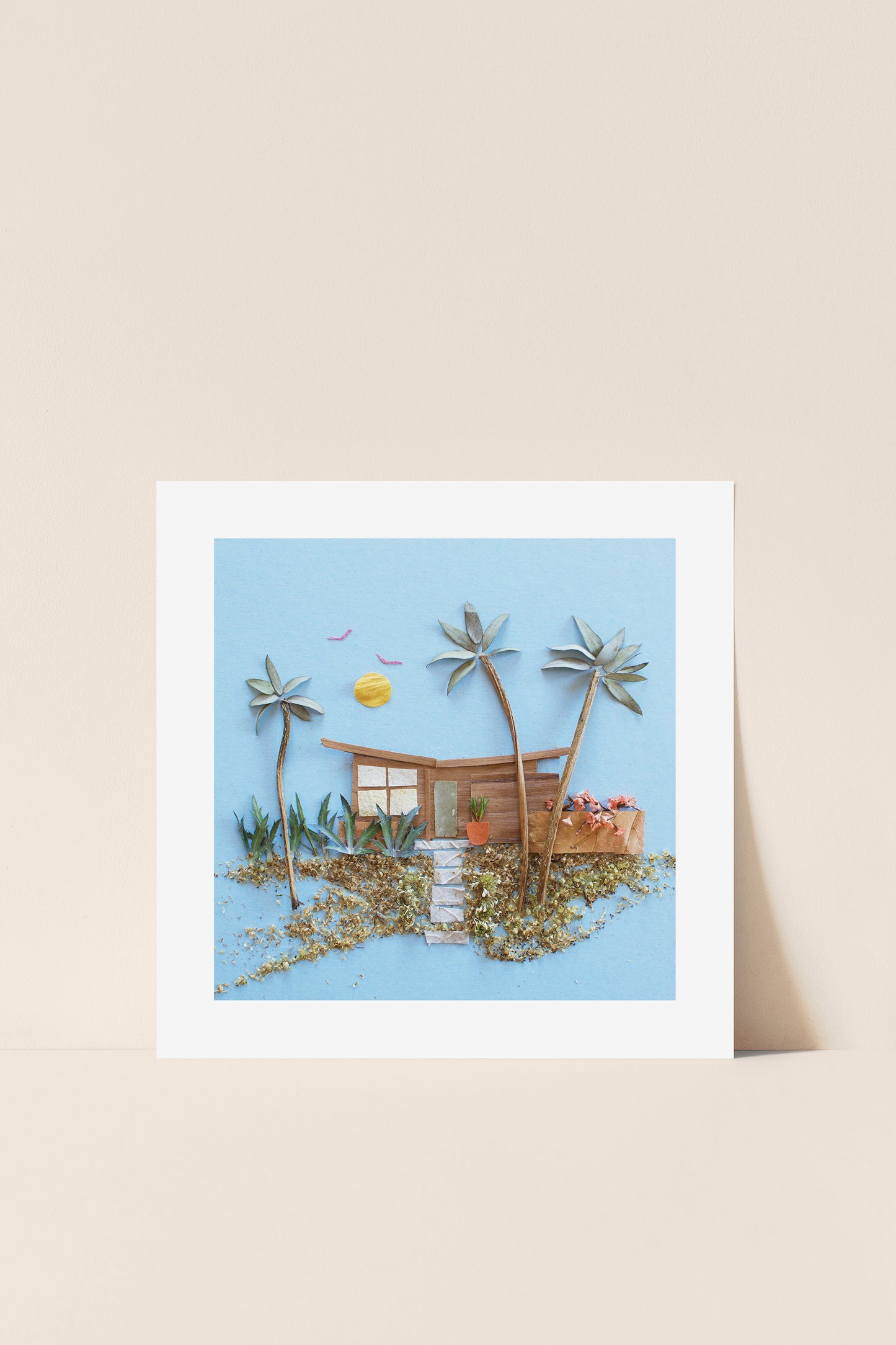 "Mid-Century Beach House" Flower Print - Sister Golden