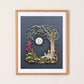 "The Moon & Me" Flower Print