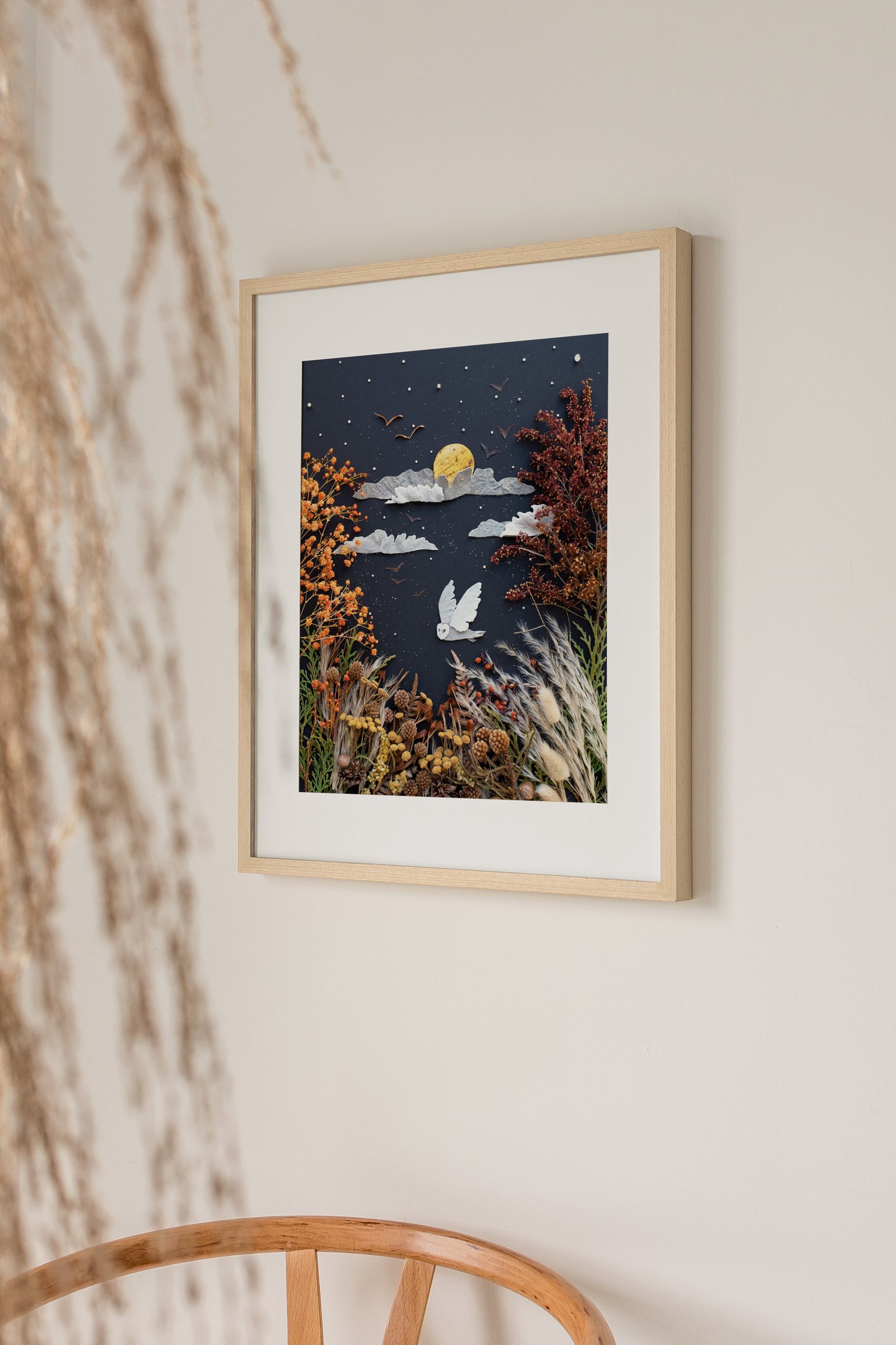 "Night Owl" Flower Print