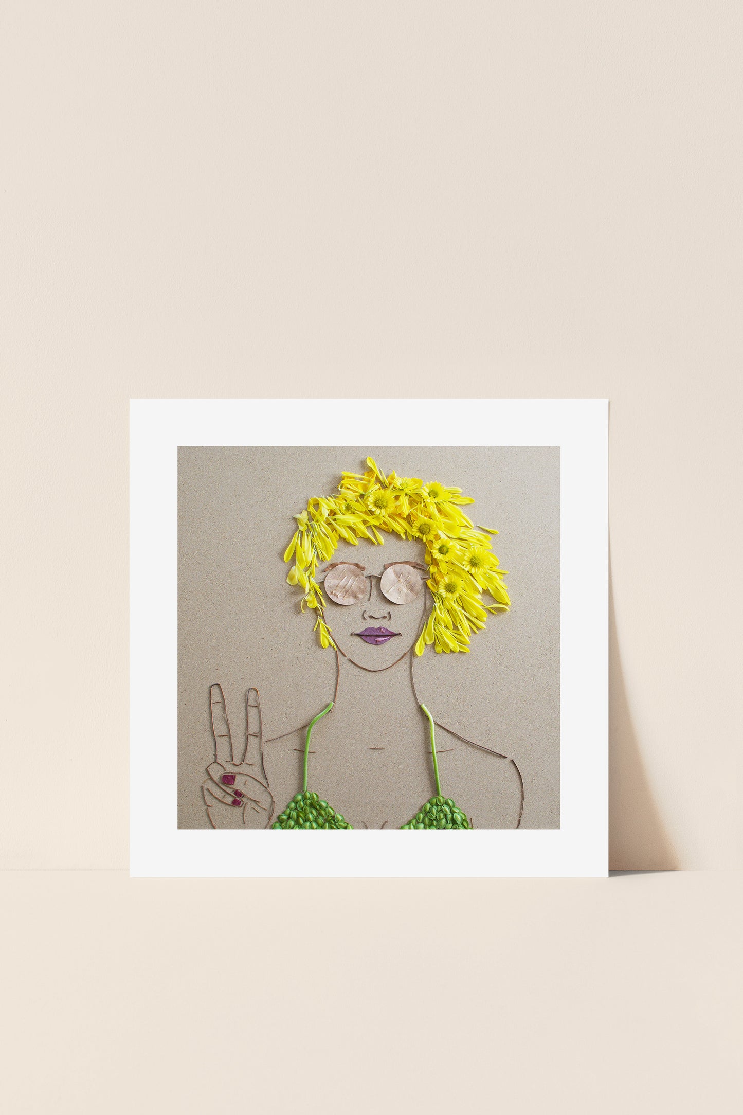 "Peace Out" Flower Print