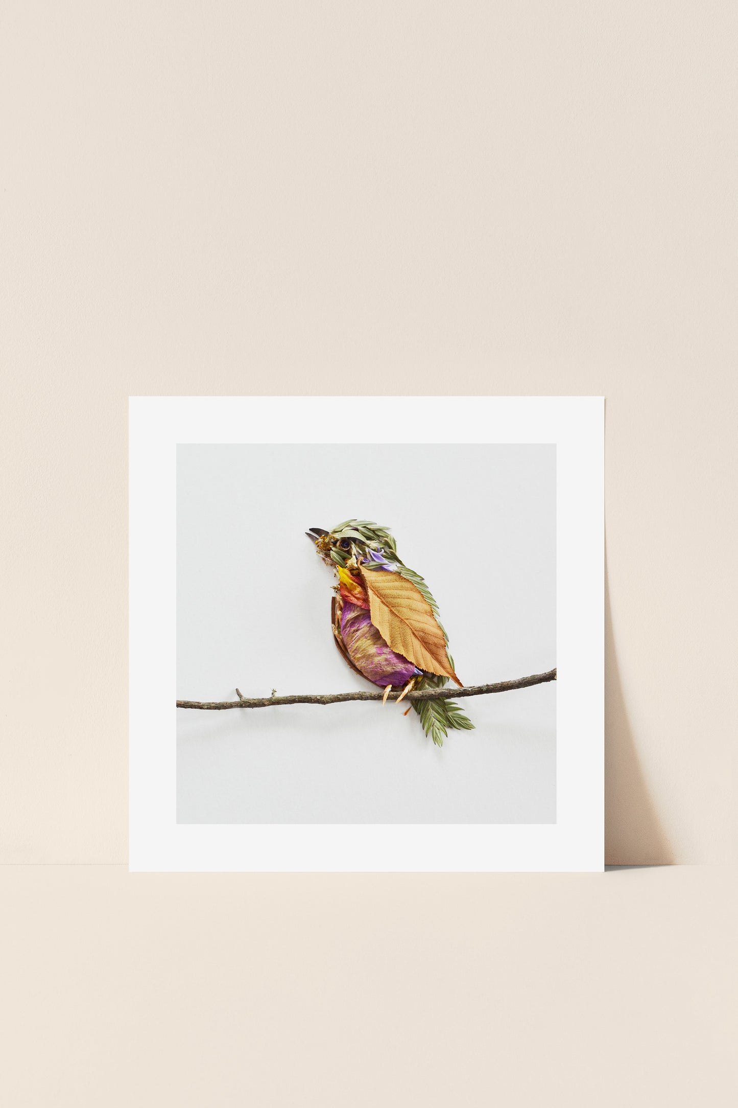 Sister Golden  Perched Flower Face Print