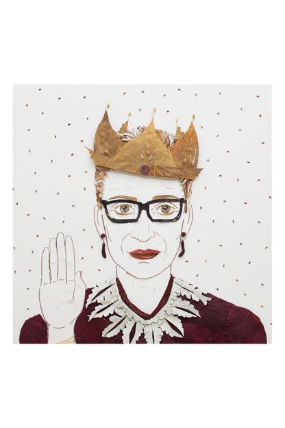 "The Notorious RBG" Flower Print